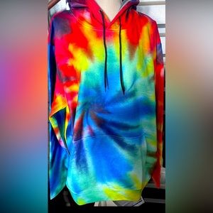 Unisex tie dye HOODIE SZ Large brand new